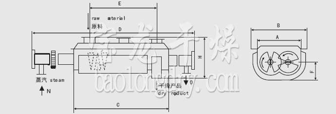 JYG系列空心槳葉干燥機安裝結(jié)構(gòu)圖